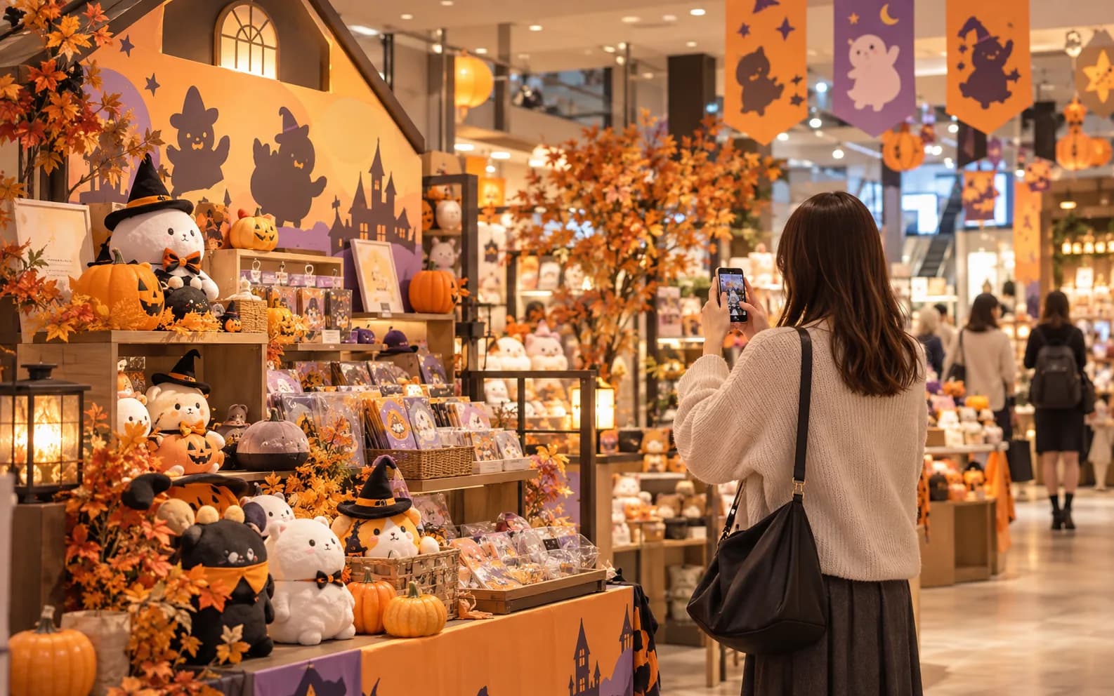 ハロウィーン限定企画を一人で楽しむイメージ