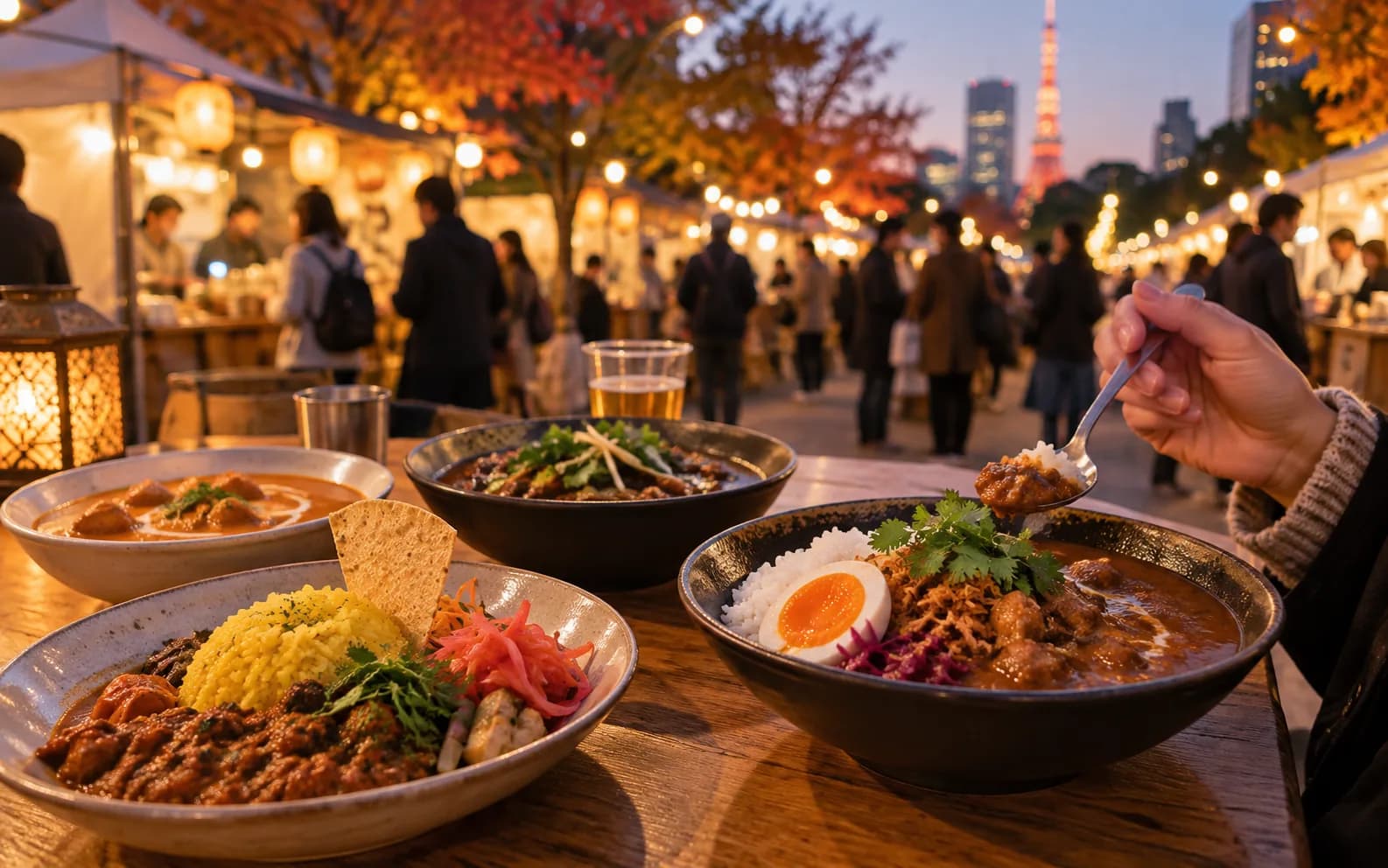 東京カレー万博2026をイメージした屋外カレーイベント風景
